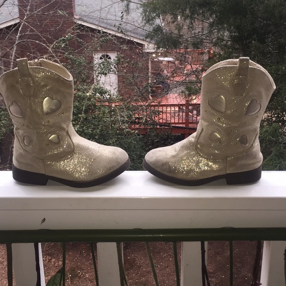 metallic gold cowboy boots